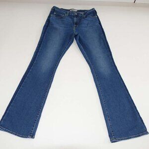 Levi's Women's High Rise Boot Cut Jeans Size 32 Blue 33" Inseam Stretch Denim